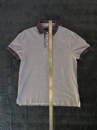 Polo Tommy Hilfiger Cuadros Vichy Azul Blanco