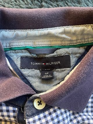 Polo Tommy Hilfiger Cuadros Vichy Azul Blanco
