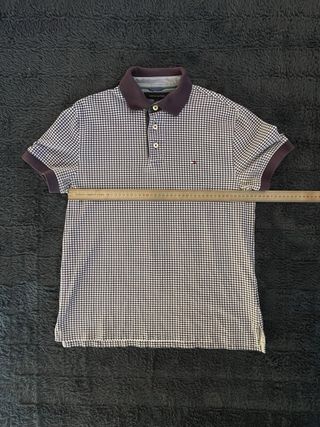 Polo Tommy Hilfiger Cuadros Vichy Azul Blanco