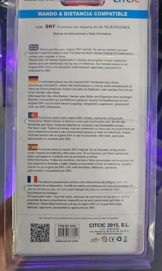 Mando a distancia compatible Sony Smart TV