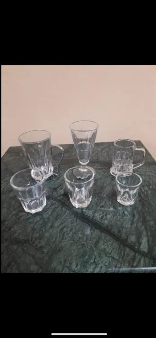 Set 6 Bicchieri Vetro