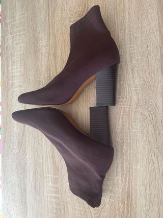 Botines Mango granate Tacón