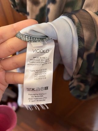 Vestito Vicolo fantasia mimetica taglia unica