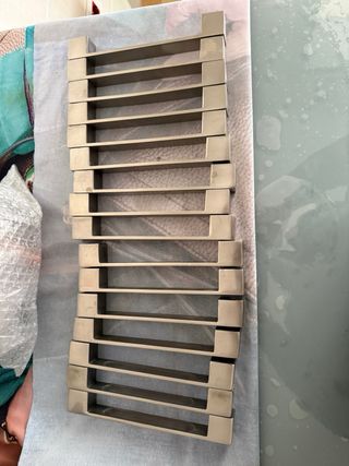 16 Tiradores Acero Inoxidable Cuadrados largo 20cm