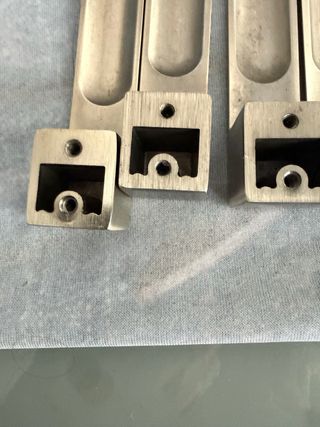 16 Tiradores Acero Inoxidable Cuadrados largo 20cm