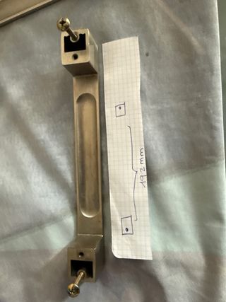 16 Tiradores Acero Inoxidable Cuadrados largo 20cm