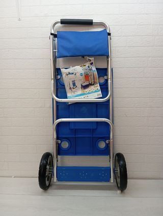 Carro plegable azul metálico AKTIVE