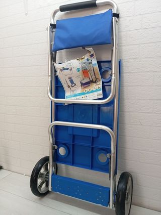 Carro plegable azul metálico AKTIVE