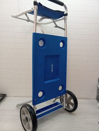 Carro plegable azul metálico AKTIVE