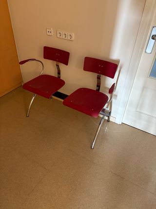 Sillas para sala de espera granate en bancal