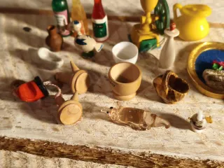 Lote miniaturas antiguas casa muñecas