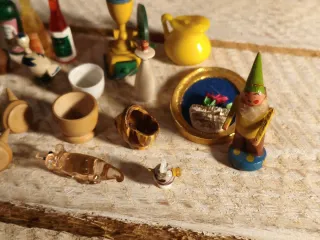 Lote miniaturas antiguas casa muñecas
