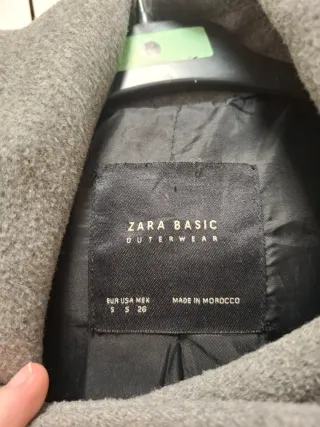 Abrigo Zara gris lana