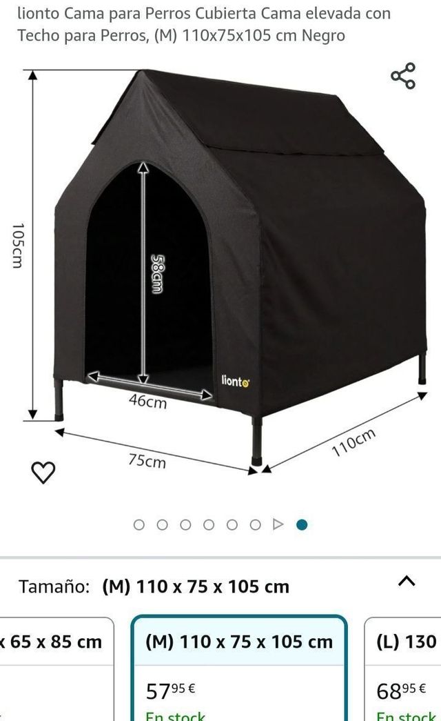 lionto Cama para Perros Cubierta