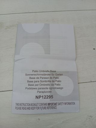 Base de plástico para sombrilla