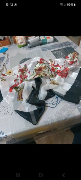 Foulard seta vintage floreale