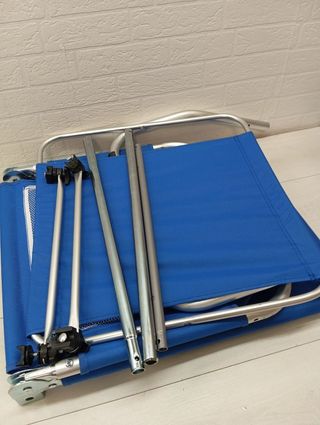 Tumbona silla carrito de playa Aktive azul