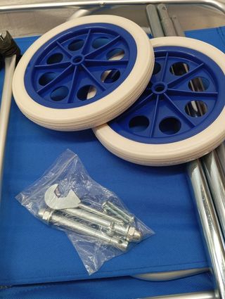 Tumbona silla carrito de playa Aktive azul