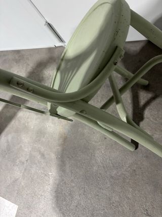 Silla estilo Thonet antigua verde