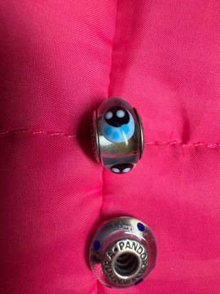 2x Pandora Murano Glass Charms