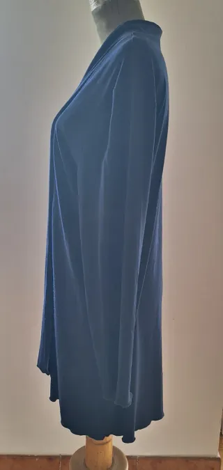 Cardigan blu manica lunga