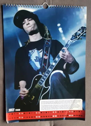 Calendario Tokio Hotel. 2008.