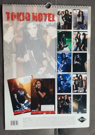 Calendario Tokio Hotel. 2008.