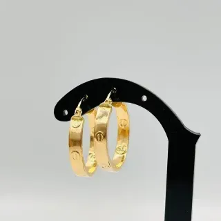 PENDIENTES ARO TORNILLO HUECO