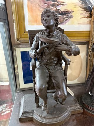 ¡Ocasión! Escultura firmada bronce macizo francesa