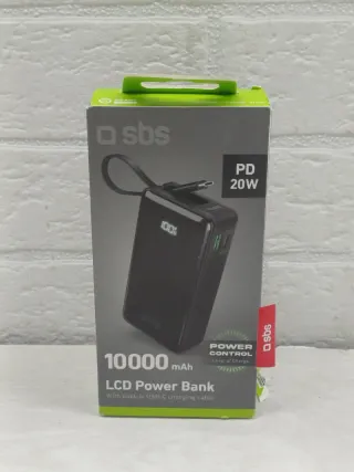 SBS Powerbank 10000mAh LCD Carga Rápida