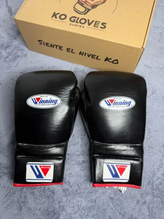 Guantes Boxeo Winning 16oz Negros