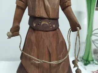 Figura Gaucha Madera Tallada Arte Popular