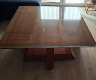 Mesa de centro madera y cristal solo 30€!