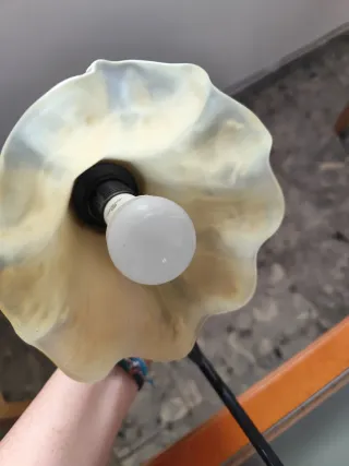 Juego 2 Lámparas Mesa Noche Cristal Metal