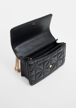 Bolso Michael Kors Negro Acolchado Cadena Dorada