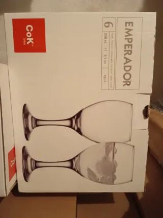 Juego 12 Copas de Agua Emperador