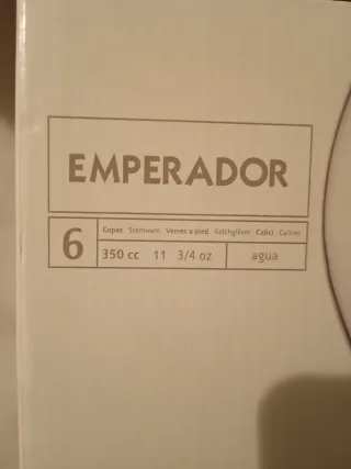 Juego 12 Copas de Agua Emperador