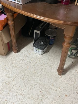 Mesa de madera plegable + 6 sillas