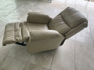 Sillón Relax Beige Cuero