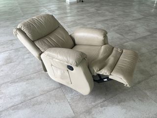 Sillón Relax Beige Cuero