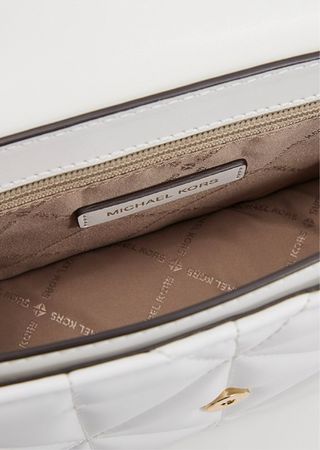 Bolso Michael Kors Blanco Acolchado Cadena Dorada