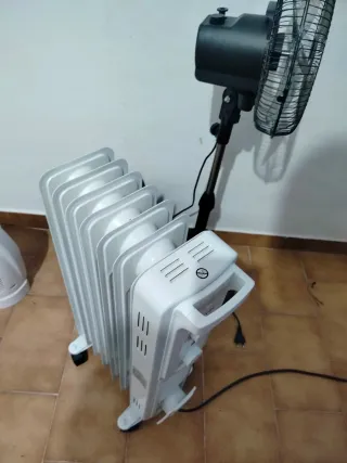 Calefactor eléctrico blanco