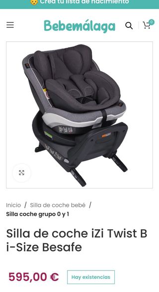 Silla coche Besafe con Isofix. Nueva