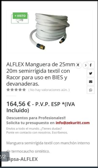 Manguera semirrígida 25mm