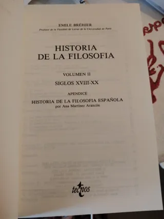 HISTORIA DE LA FILOSOFÍA II