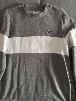 Vestido Sudadera Vans Gris y Blanca