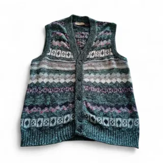 Vintage 90s Knit Vest Coogi Style Made in Italy