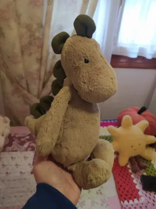 Peluche Jellycat Bashful Dino medium size