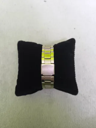 Reloj plateado esfera rosa, NUEVO