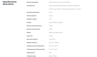 Xiaomi Patinete Eléctrico 4 Lite (2ª Gen)